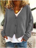 Women's Casual Button-Front Knit Cardigan | Winter