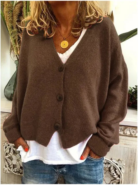 Women's Casual Button-Front Knit Cardigan | Winter