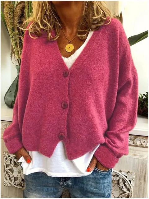 Women's Casual Button-Front Knit Cardigan | Winter