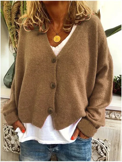 Women's Casual Button-Front Knit Cardigan | Winter