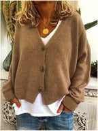 Women's Casual Button-Front Knit Cardigan | Winter