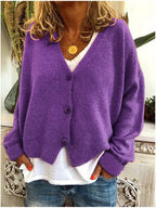 Women's Casual Button-Front Knit Cardigan | Winter