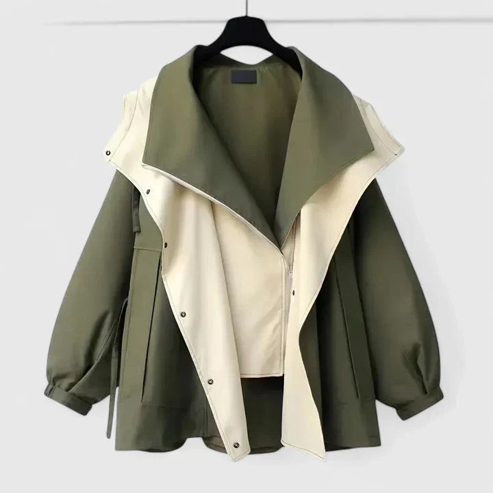 Women's Stylish Two-Tone Jacket | Oversized