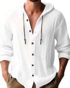 Men's Casual Summer Hooded Jacket | Button Up
