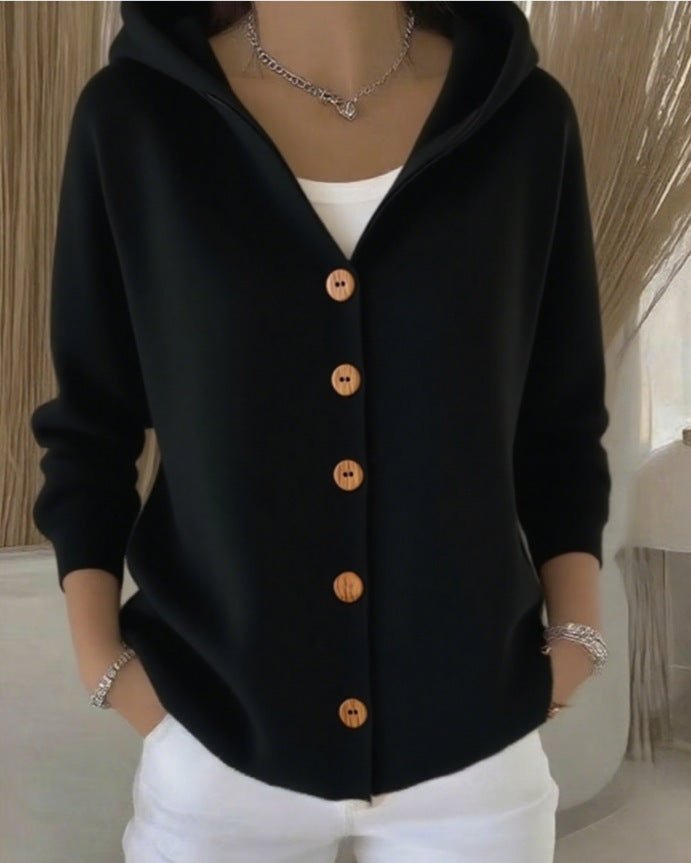 Women’s Long-Sleeve Button Front Cardigan | Hooded