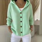 Women’s Long-Sleeve Button Front Cardigan | Hooded