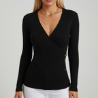 Women’s Ribbed Wrap Sweater | Fitted