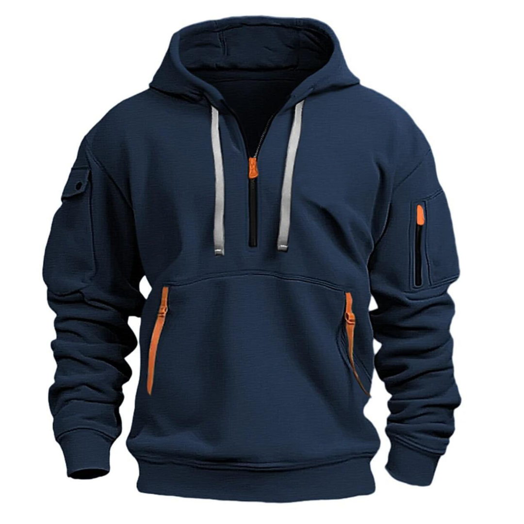 Men's Long Sleeve Winter Zip Up Hoodie | Streetwear