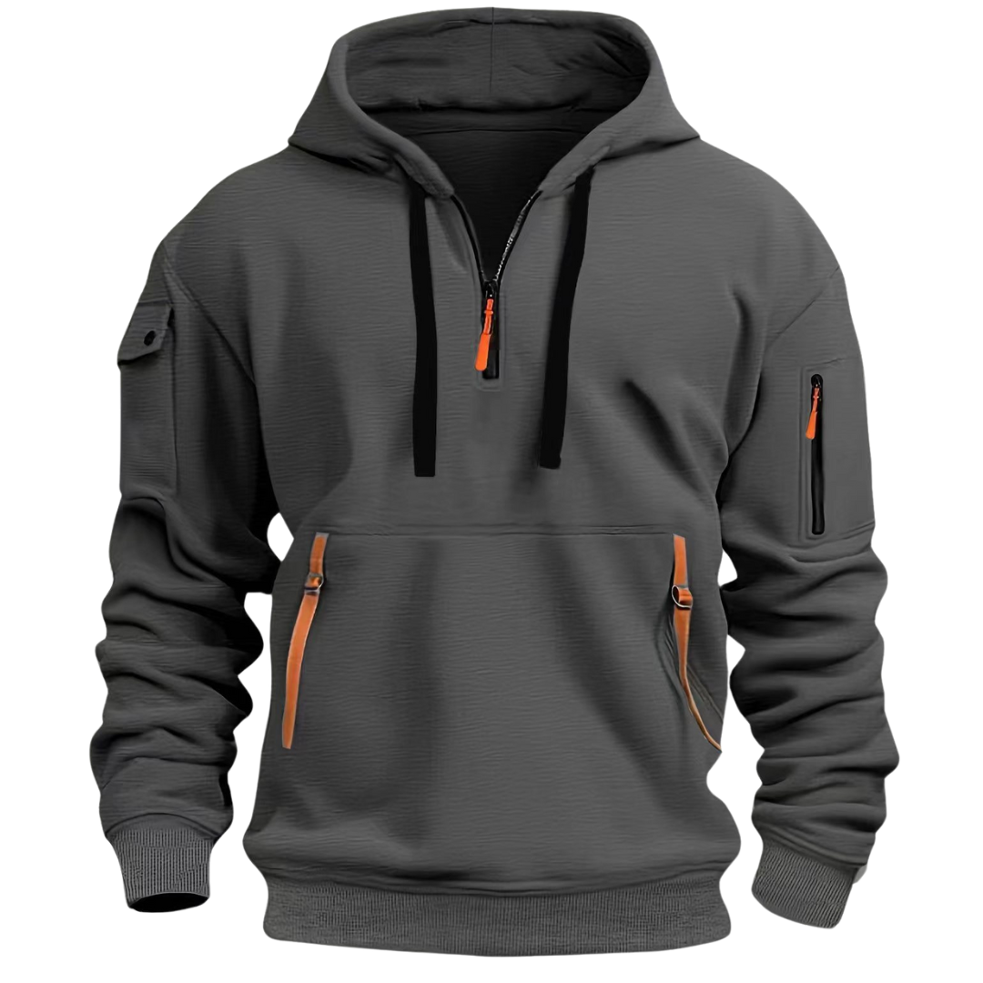 Men's Long Sleeve Winter Zip Up Hoodie | Streetwear
