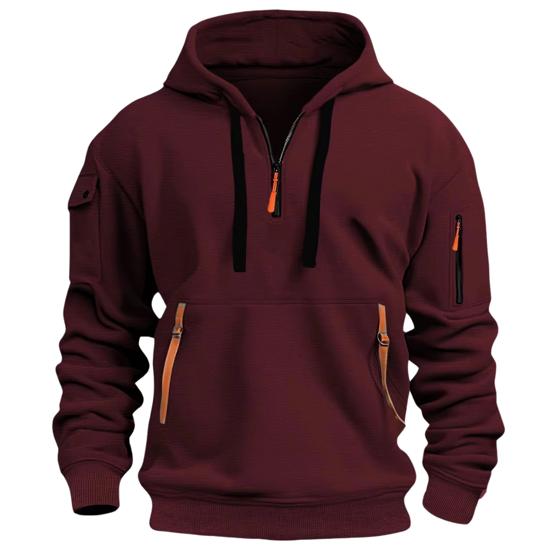 Men's Long Sleeve Winter Zip Up Hoodie | Streetwear