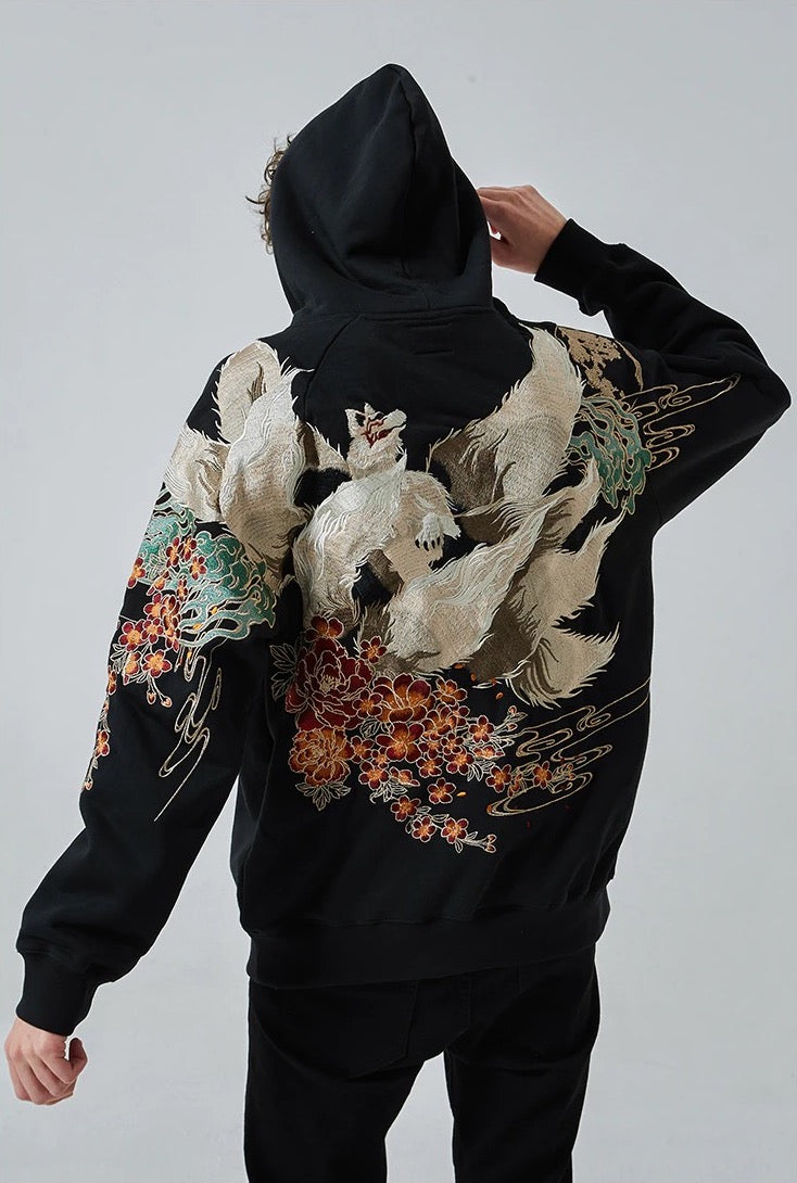 Men's Streetwear Oversized Black Hoodie | Graphic