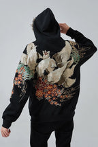 Men's Streetwear Oversized Black Hoodie | Graphic
