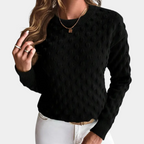 Women’s Warm Knit Sweater | Crew Neck