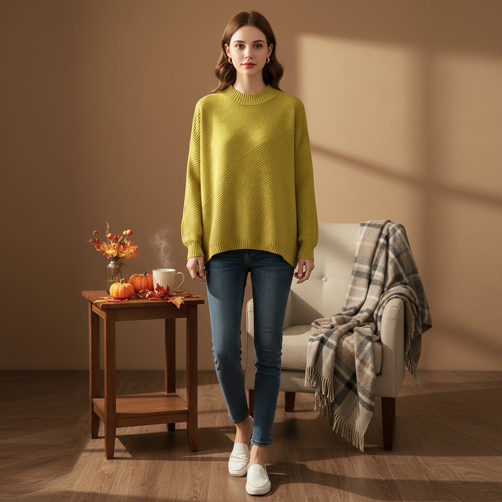 Women’s Rib Knit Sweater | Oversized