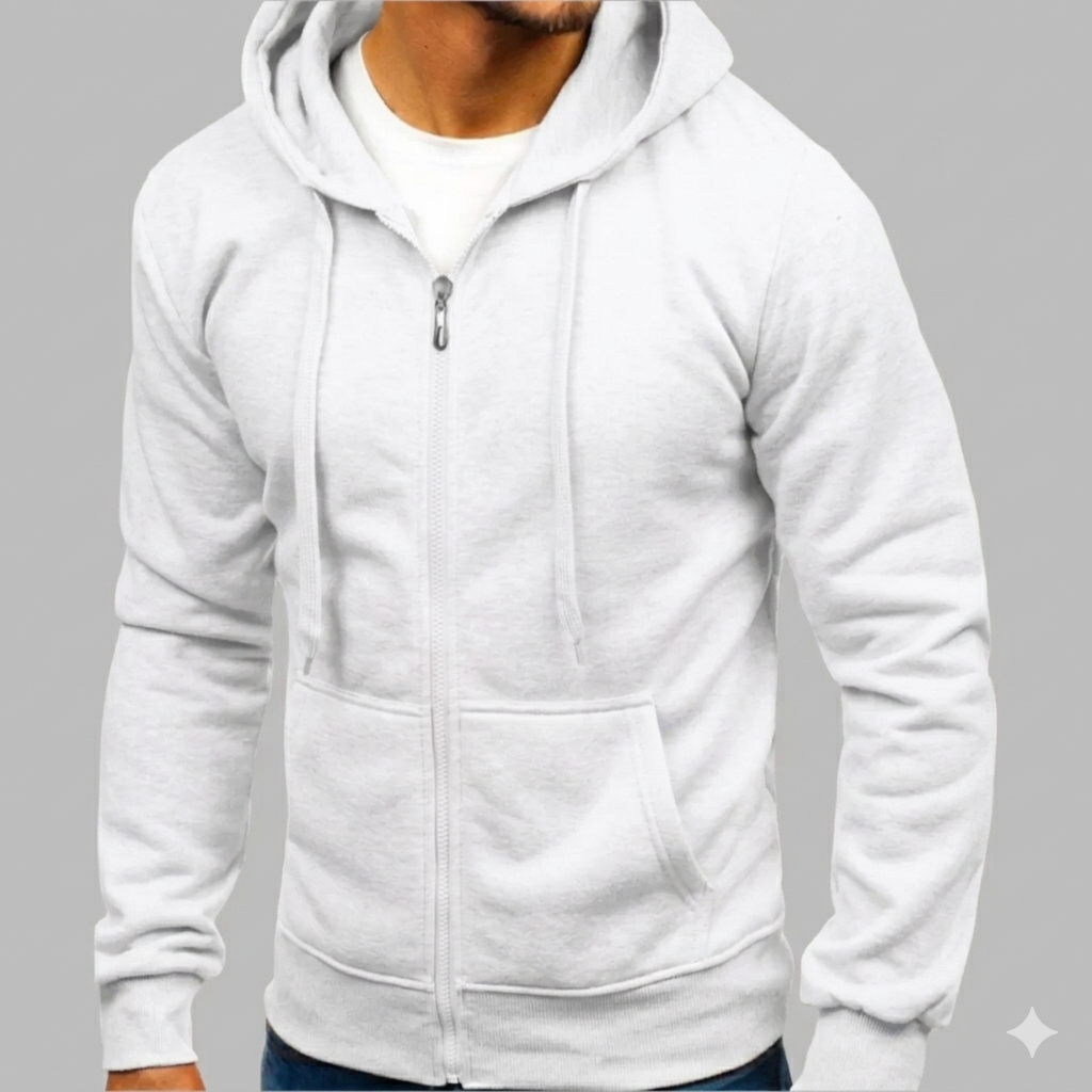 Men’s Plain Winter Zip Up Hoodie | Gym