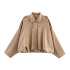 Women’s Long Sleeve Blouson Jacket | Drop Shoulder