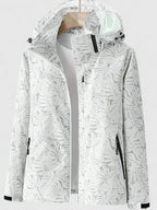 Women's Stylish Hooded Rain Jacket | Tropical Print