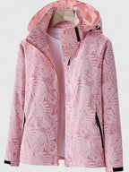 Women's Stylish Hooded Rain Jacket | Tropical Print