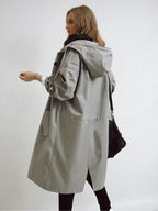 Women's Oversized Longline Trench Coat | Hooded