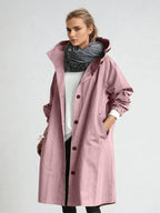 Women's Oversized Longline Trench Coat | Hooded