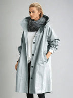 Women's Oversized Longline Trench Coat | Hooded