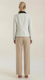 Women's Contrast Collar Jacket | Button Down