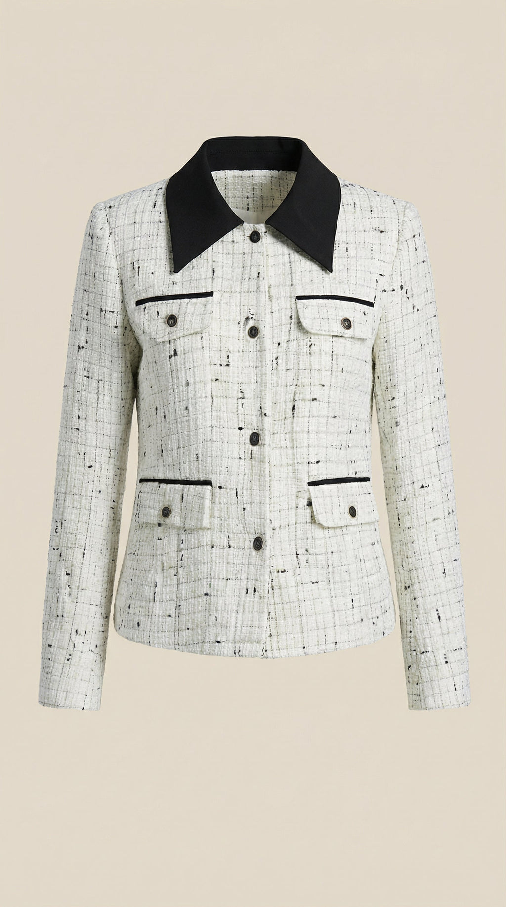 Women's Contrast Collar Jacket | Button Down