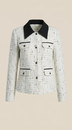 Women's Contrast Collar Jacket | Button Down