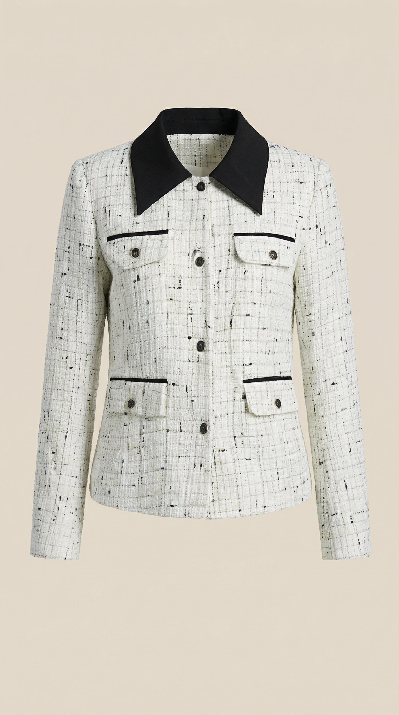 Women's Contrast Collar Jacket | Button Down