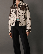 Women's Trucker Style Cow-Print Jacket | Stylish