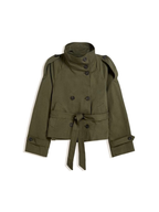 Women's Double Breasted Jacket | Waist Belt