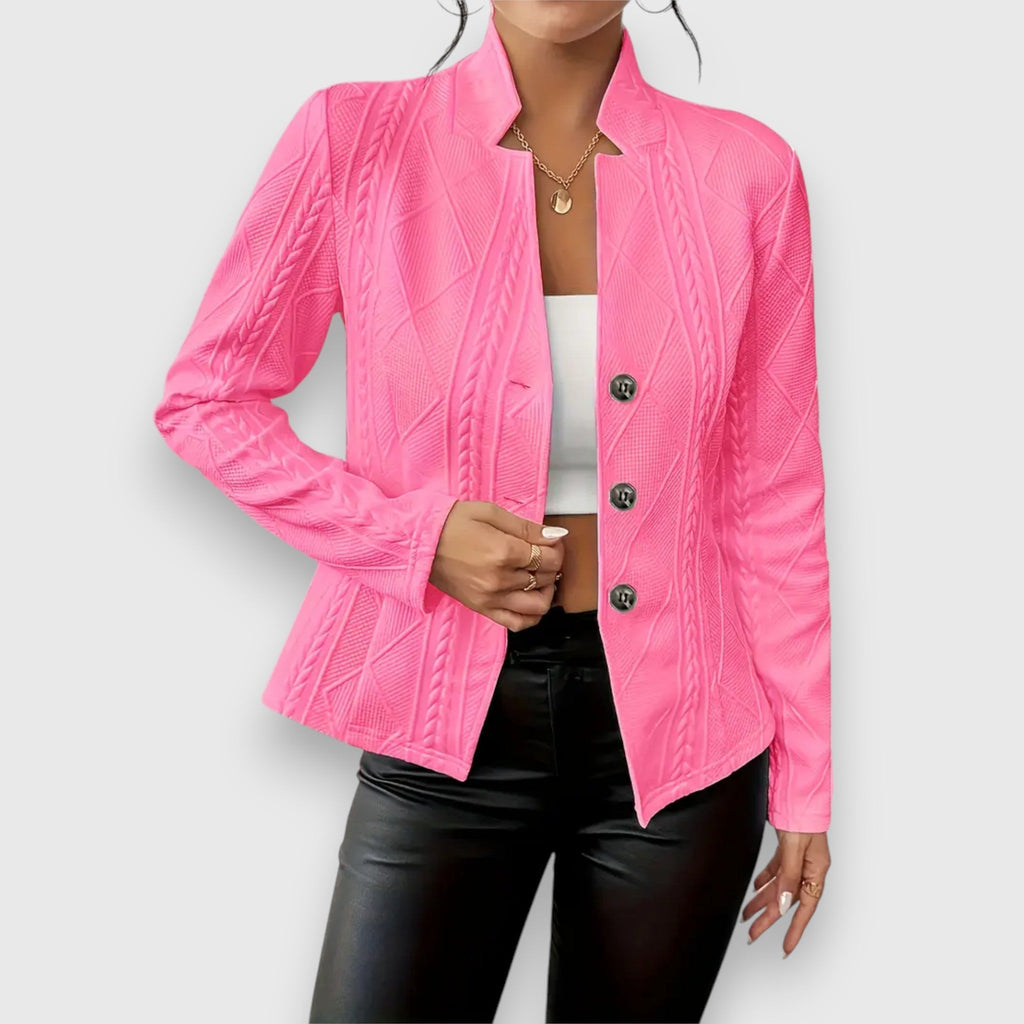 Women's Formal Work Blazer Jacket | Textured