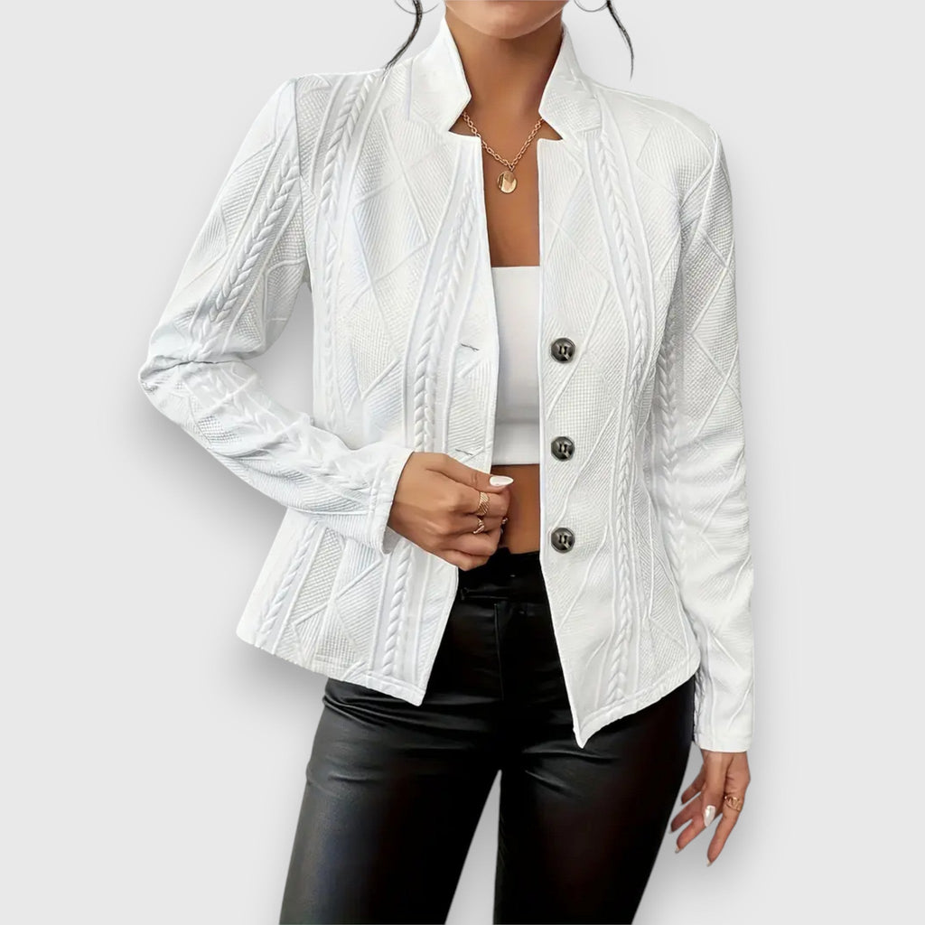 Women's Formal Work Blazer Jacket | Textured