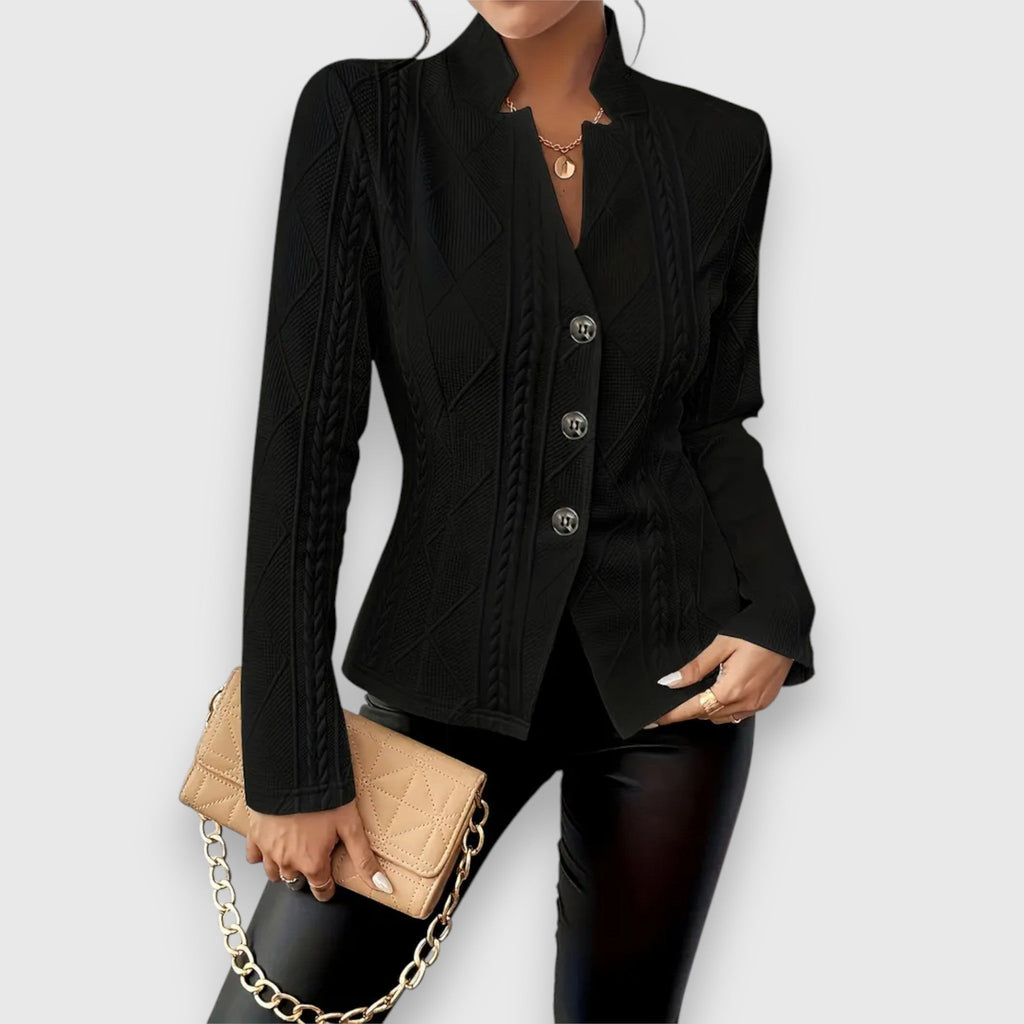 Women's Formal Work Blazer Jacket | Textured