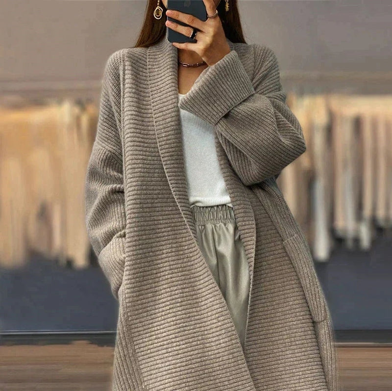 Women's Longline Knit Cardigan | Open Front