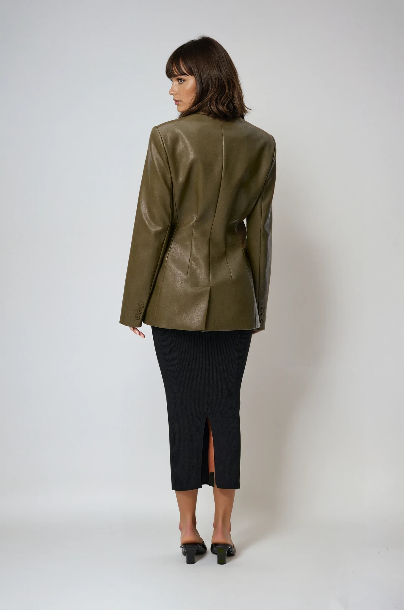 Women’s V-Neck Fitted Blazer | Single-Button