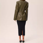 Women’s V-Neck Fitted Blazer | Single-Button