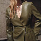 Women’s V-Neck Fitted Blazer | Single-Button