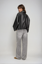 Women’s Zip-Up Oversized Jacket | Belted