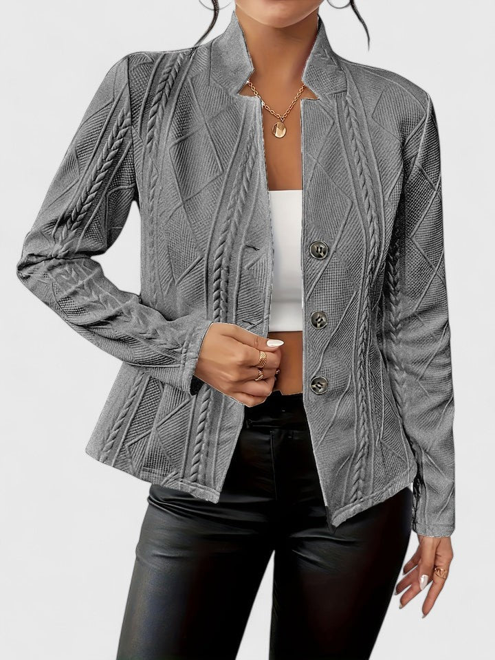 Women's Elegant Blazer Jacket | Textured