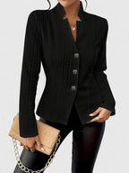 Women's Elegant Blazer Jacket | Textured