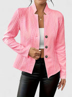 Women's Elegant Blazer Jacket | Textured