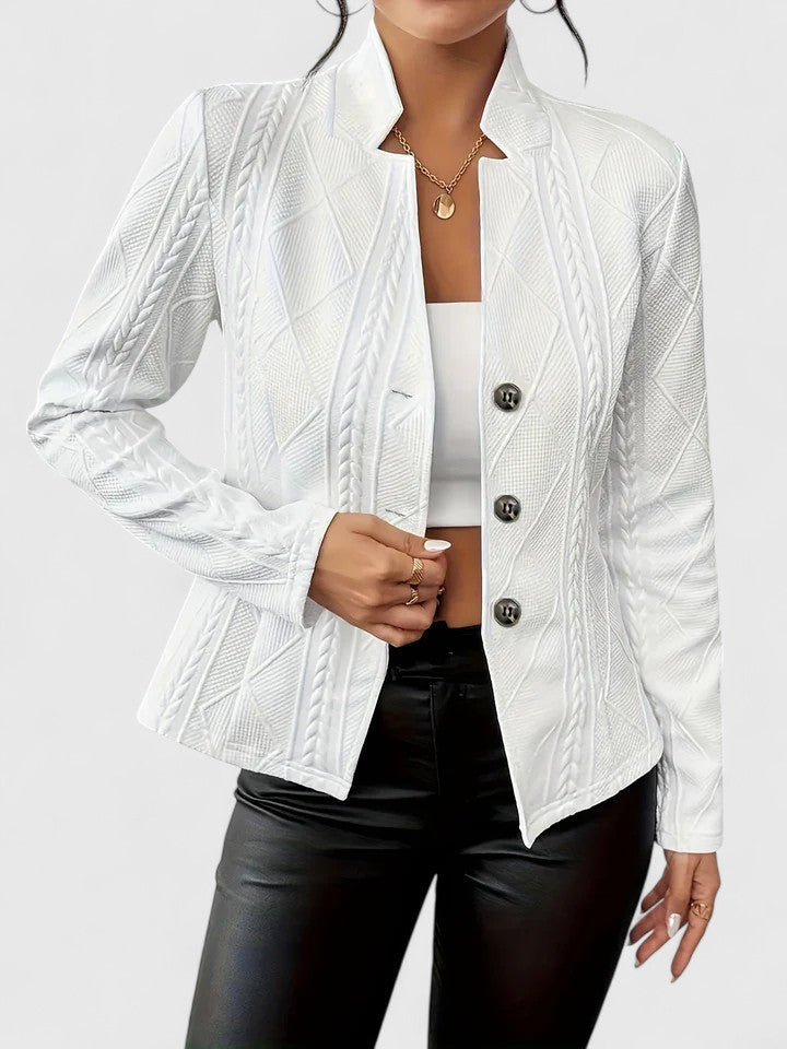 Women's Elegant Blazer Jacket | Textured