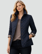Women's Collared Quilted Jacket | Stylish