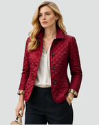 Women's Collared Quilted Jacket | Stylish