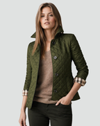 Women's Collared Quilted Jacket | Stylish
