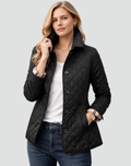 Women's Collared Quilted Jacket | Stylish