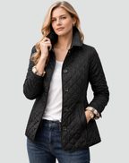 Women's Collared Quilted Jacket | Stylish