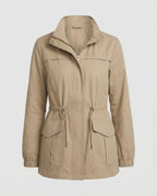 Women's Casual Zipper Jacket | Adjustable Waist