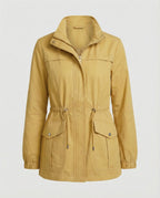 Women's Casual Zipper Jacket | Adjustable Waist